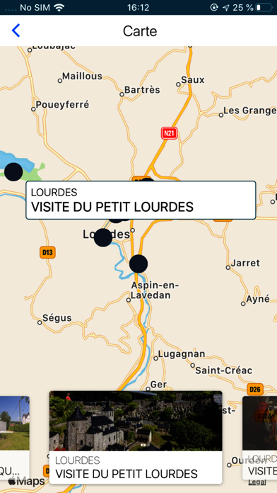 Lourdes-Pyrénées City Card Screenshot