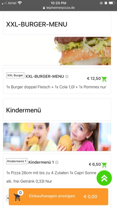 Leipheimer Pizzaservice Screenshot