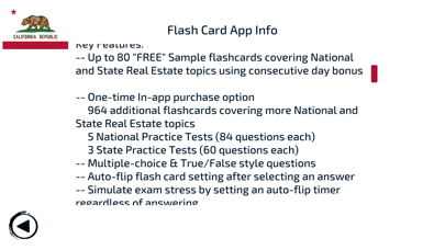 CA Real Estate Exam Flashcards Screenshot