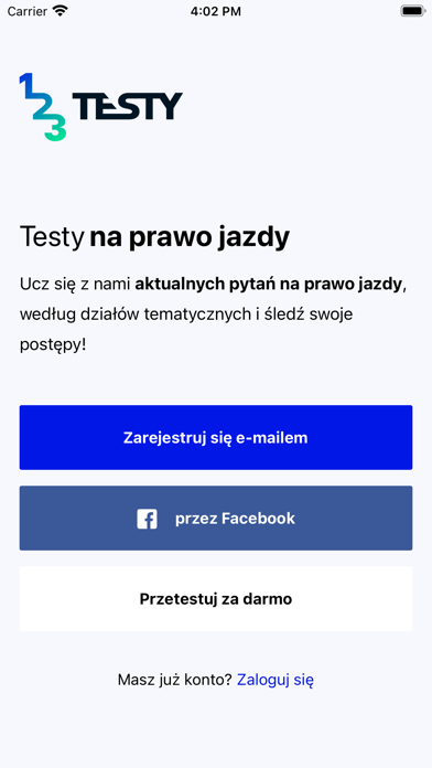 Testy na prawo jazdy 123TESTY Screenshot