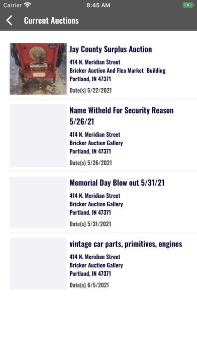 Bricker Auction Company Screenshot