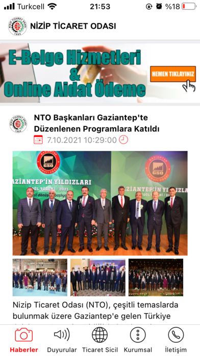Nizip Ticaret Odası Screenshot