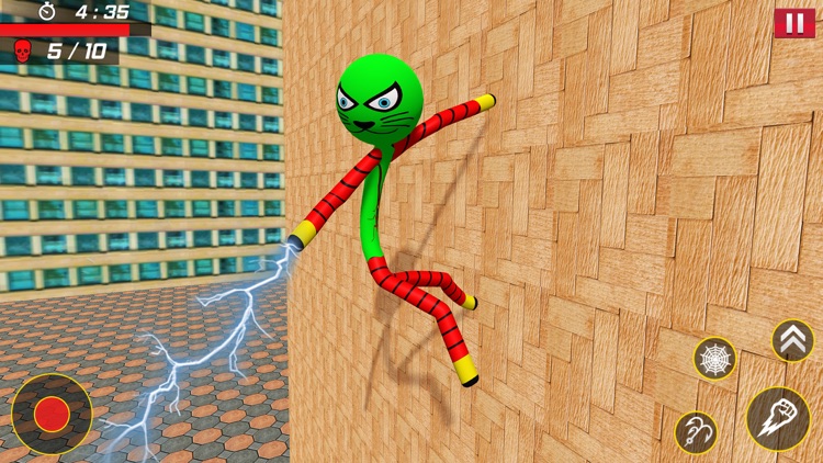 Stickman Super Rope Hero Games screenshot-3