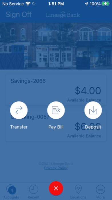 Lineage Bank Screenshot