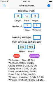 room paint estimator iphone screenshot 3