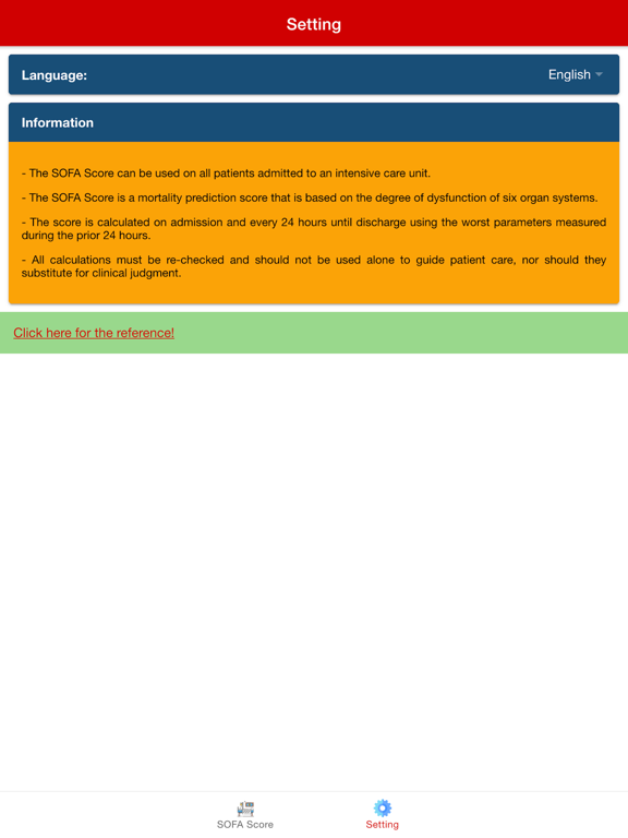 Screenshot #5 pour Calculateur de Score SOFA