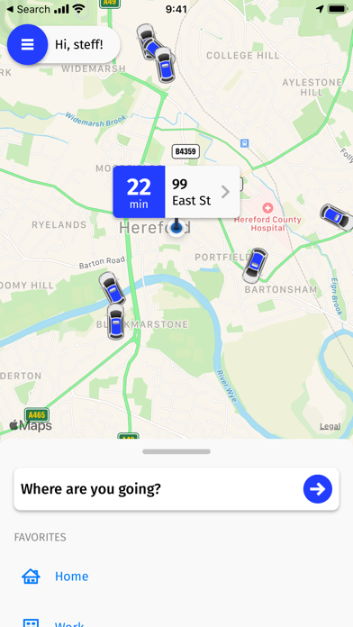 Blue Line Taxis Hereford Screenshot