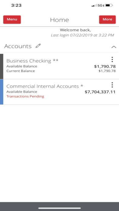 Texas First Bank Screenshot