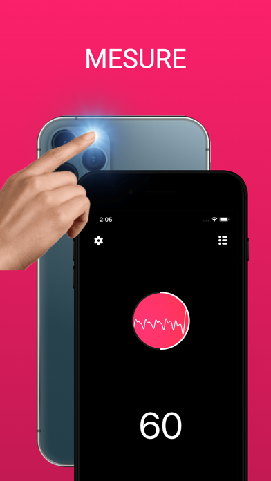 Screenshot #1 pour Coeur Pouls - ECG Moniteur App