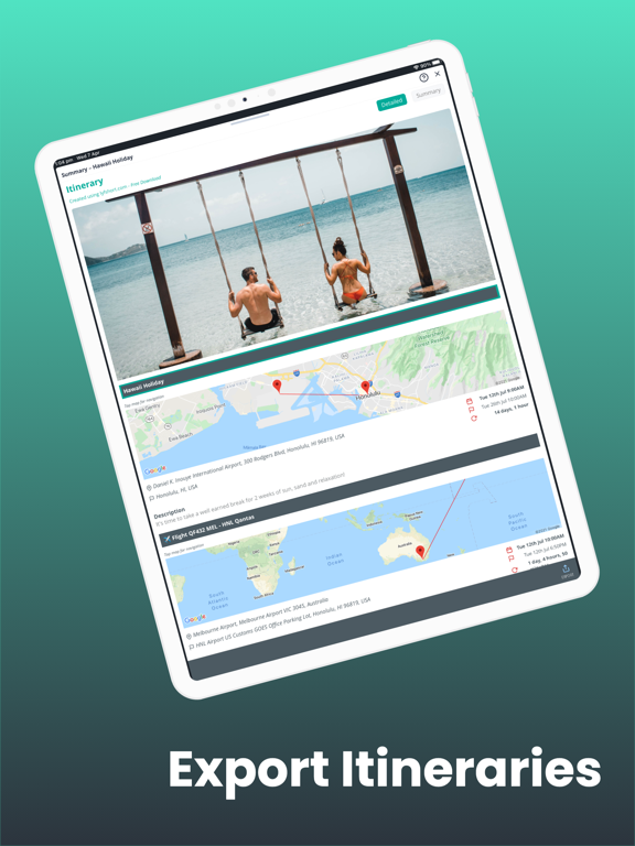 Lyfshort Trip Organizer iPad screenshot 6 - Travel app