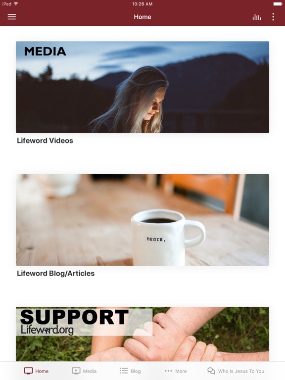 Lifeword iPad screenshot 1 - Education app