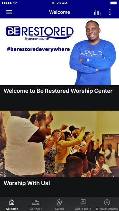 Be Restored Worship Center app screenshot