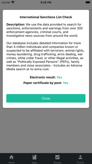 Employment Check App Screenshot