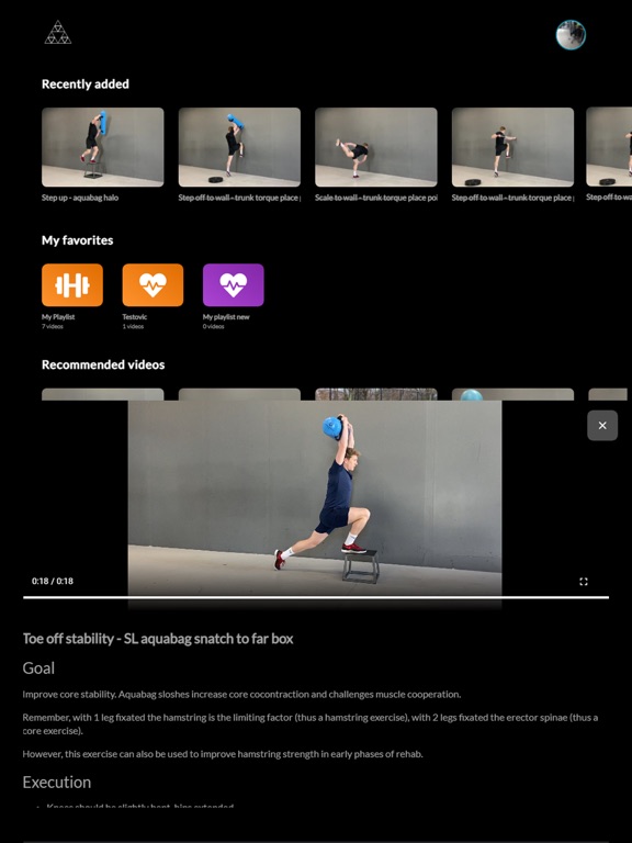 FBS Exercise iPad screenshot 1 - Sports app