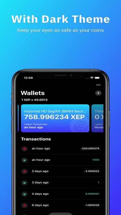 XEP Wallet Screenshot