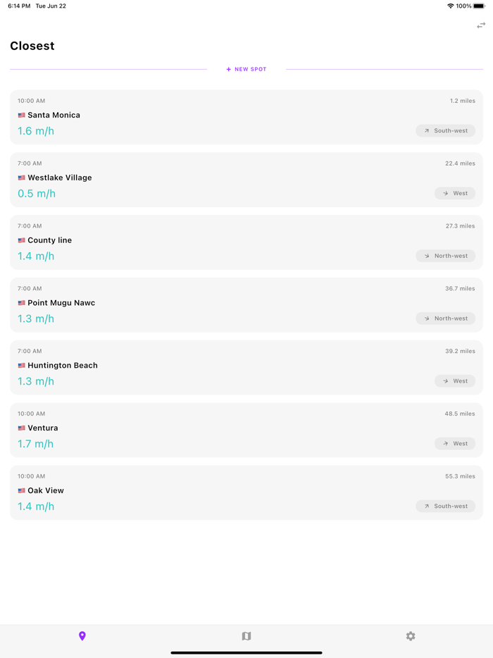 Cyclono - wind forecast