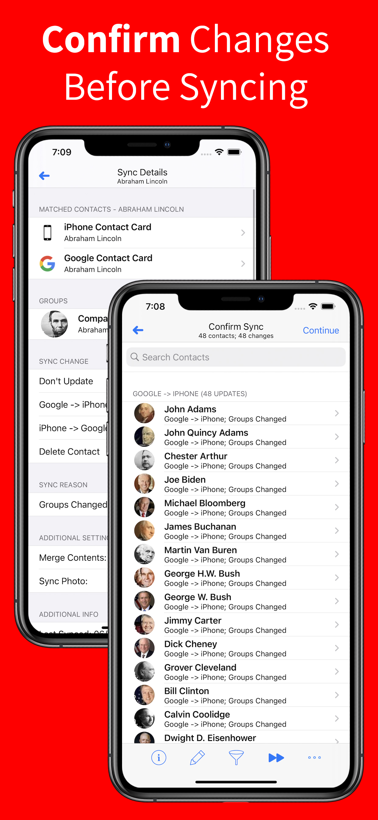 Contacts Sync Pro