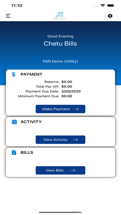 Palm Bill Pay Screenshot