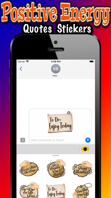 Positive Energy Quotes Sticker Screenshot