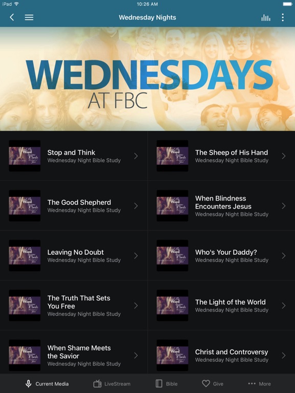 First Baptist Church Texarkana iPad screenshot 2 - Education app