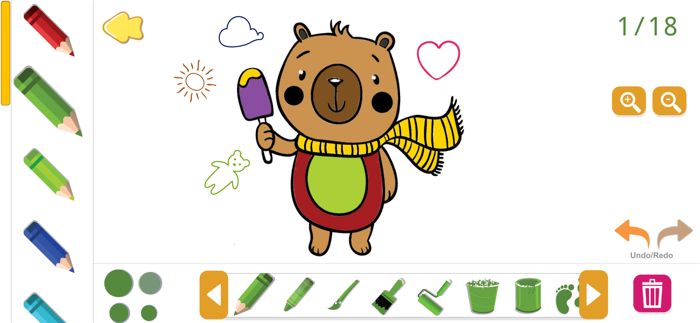 Coloring game. Paint and draw