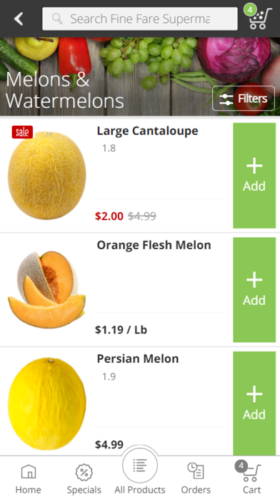 Fine Fare Supermarkets Screenshot