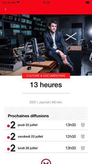 Capture d'écran de TV Magazine sur iPhone 4