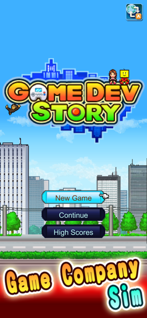 Snímek obrazovky příběhu vývoje hry