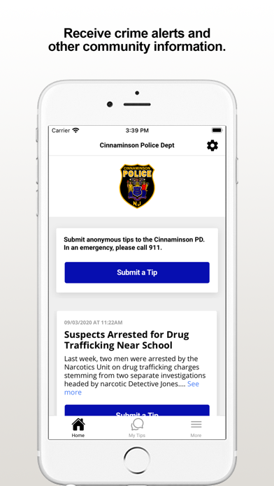 Cinnaminson PD Screenshot