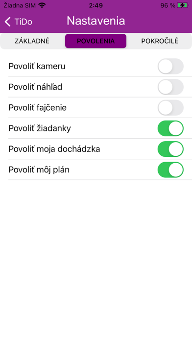 Dochádzkový systém TiDo Screenshot