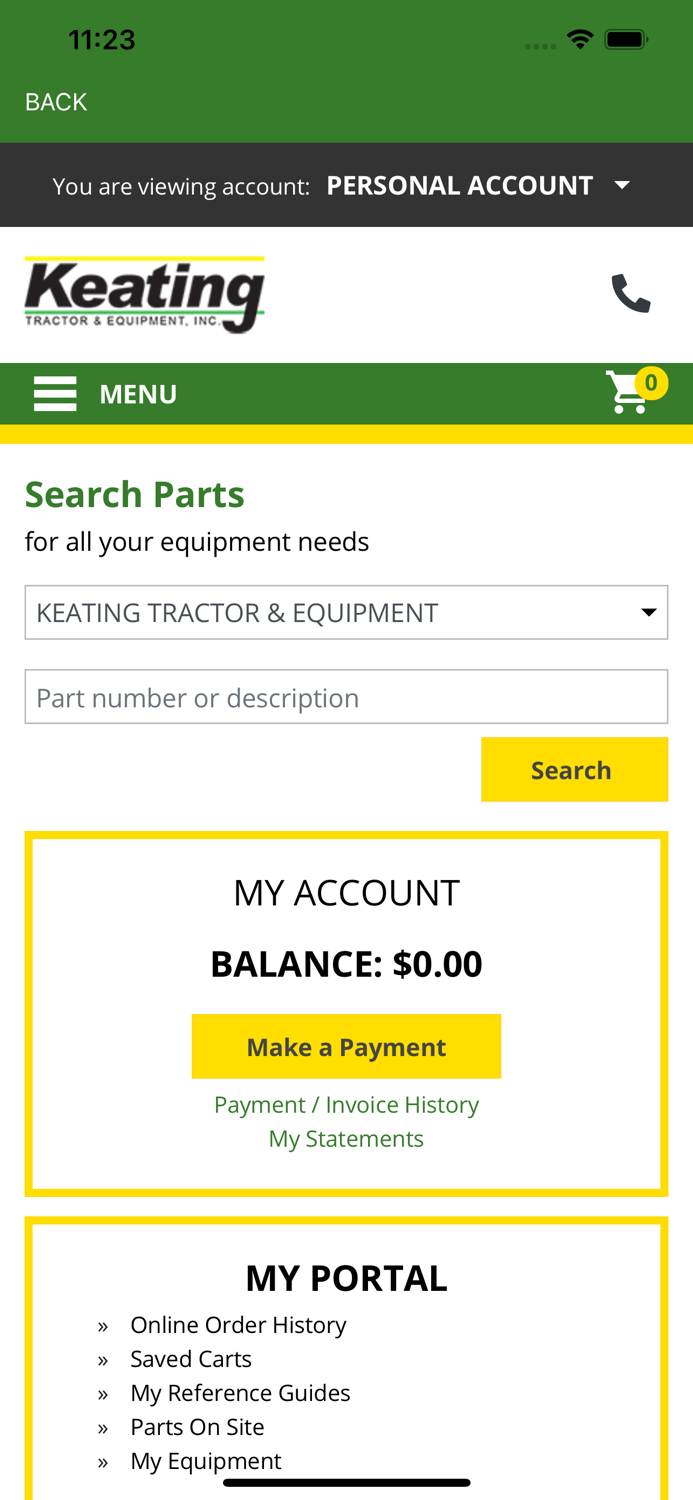 Keating Tractor Portal