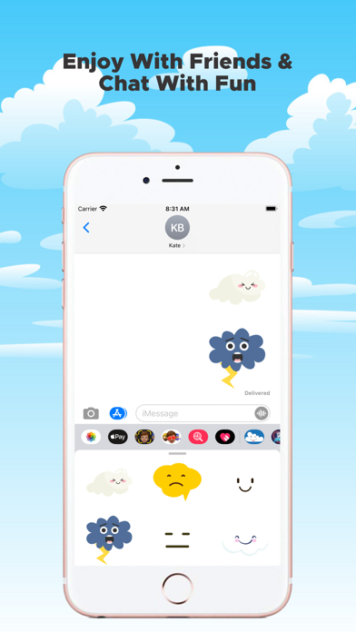 Cute Cloud Stickers! Screenshot