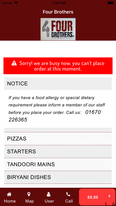 Four Brothers Takeaway Screenshot