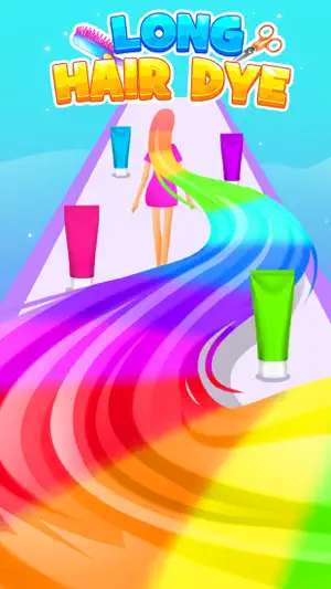 Long Hair Dye - Rainbow Salon screenshot 1