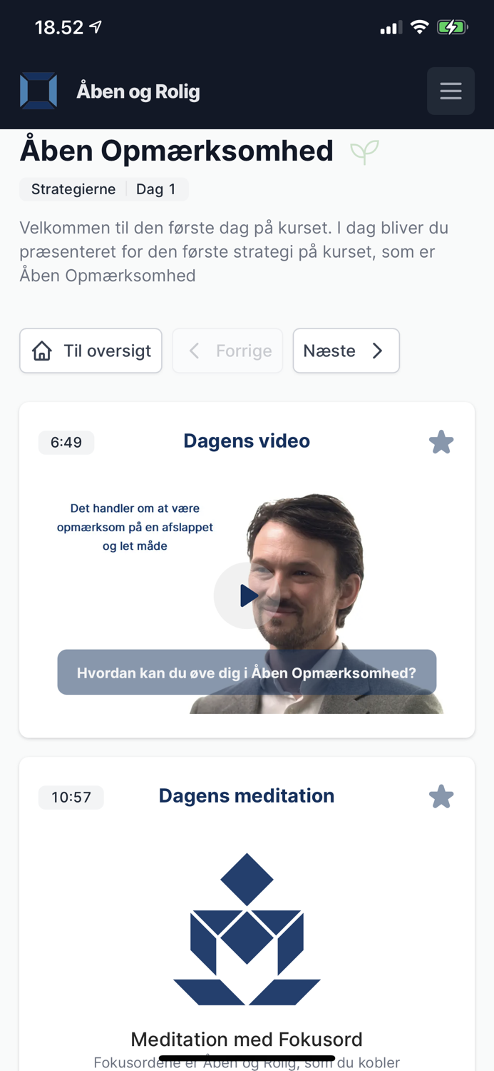 Åben og Rolig Kursus