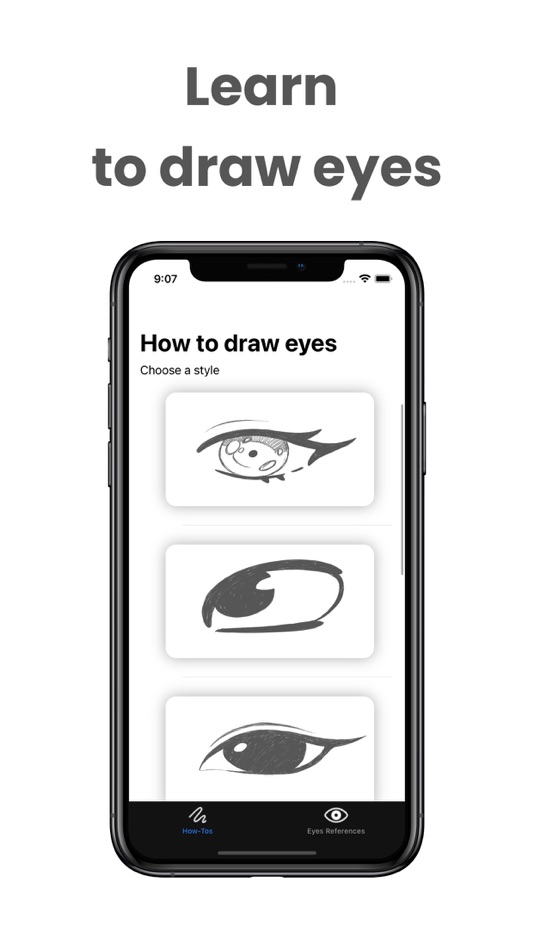 #1. Learn to Draw Eyes ・ (iOS) Av: Ilya Koryakin