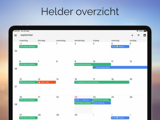 One Calendar iPad app afbeelding 1