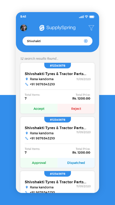 SupplySpring Supplier Screenshot