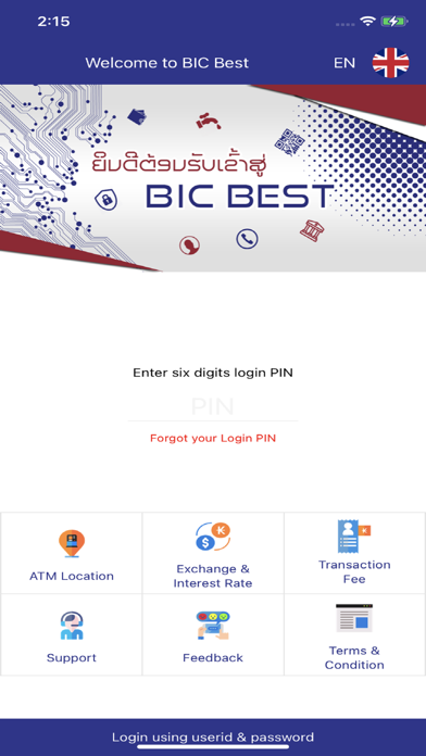 BIC Bank Screenshot