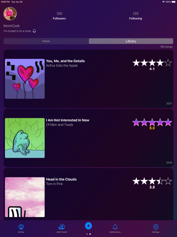 Harmoni Music-Sharing iPad screenshot 7 - Social Networking app