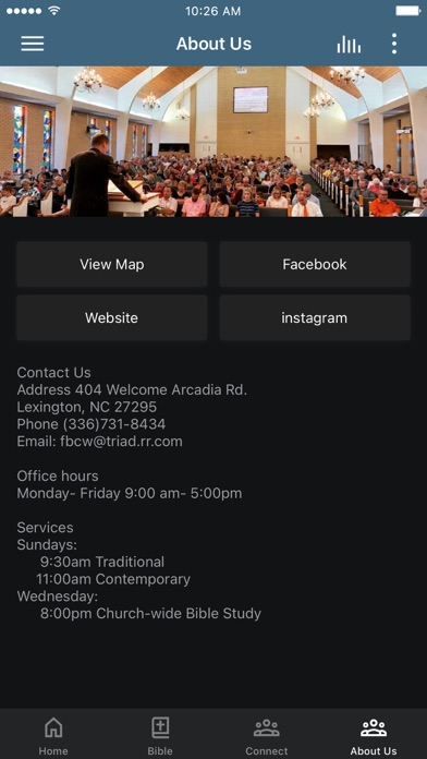First Baptist Church Welcome Screenshot
