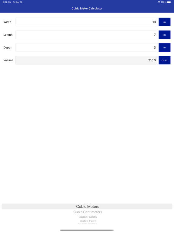 Screenshot #6 pour Cubic Meter Calculator Pro
