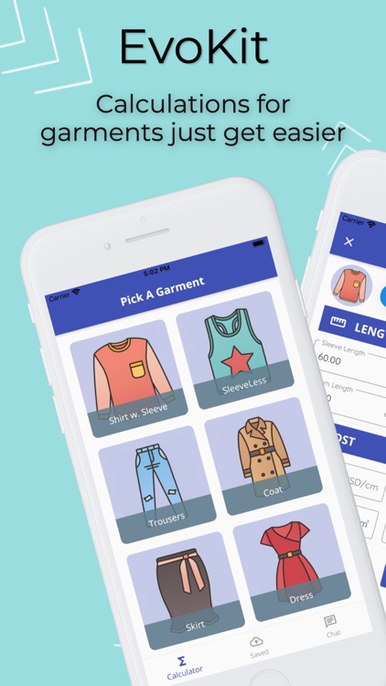 EvoKit Garment Calculator