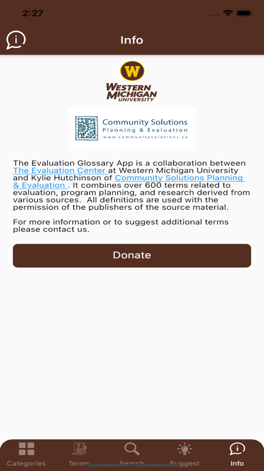 #7. WMU Evaluation Glossary (iOS) 由: Kylie Hutchinson
