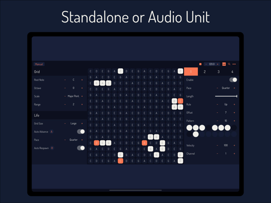 ZOA — Living MIDI Sequencer iPad app afbeelding 2