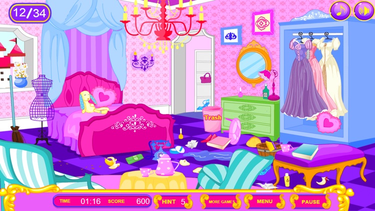 Princess Cleaning Rooms Game screenshot-6