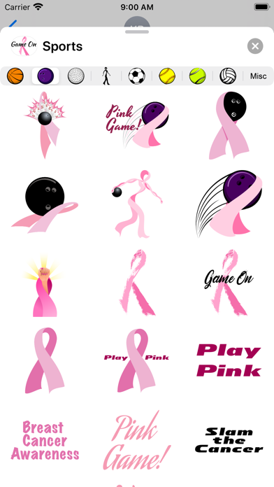 Breast Cancer Sport Ribbons Screenshot
