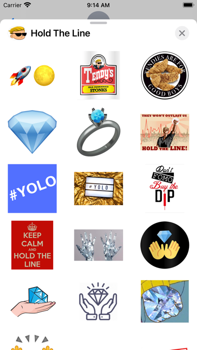Hold the Line WSB Stickers Screenshot