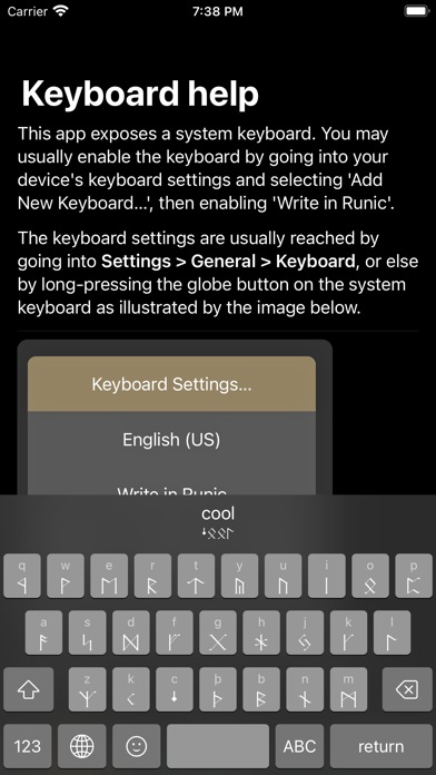 Write in Runic Screenshot