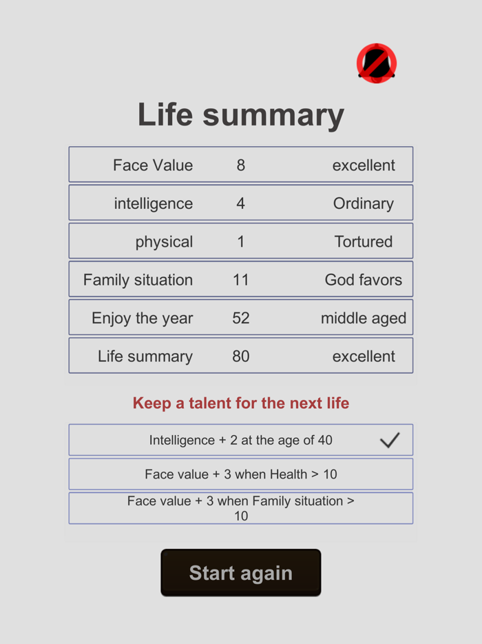 Life Restart Simulator